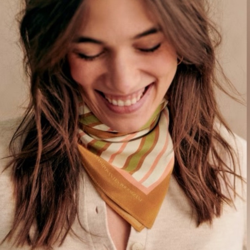 Sézane Le Foulard Striped Scarf - Picture 3 of 5
